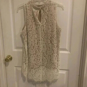 NWT rose olive lace shirt as lg
